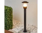 Schwarze LED-Wegelampe Anouk aus Edelstahl